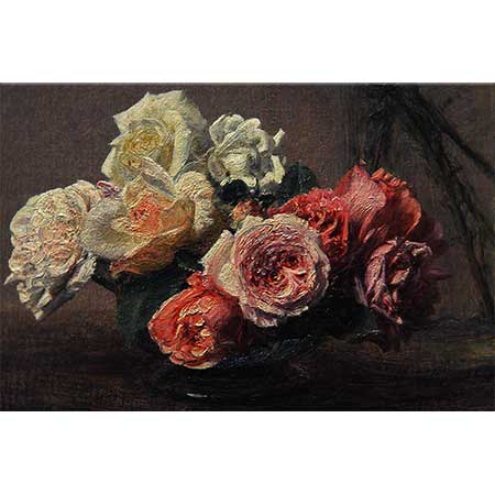 Henri Fantin Latour Pembe ve Beyaz Güller
