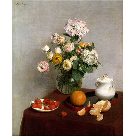 Henri Fantin Latour Portakal ve Çiçekler