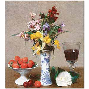 Henri Fantin Latour Çilekli Natürmort