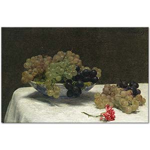 Henri Fantin Latour Üzümler ve Karanfil