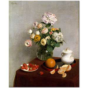 Henri Fantin Latour Portakal ve Çiçekler
