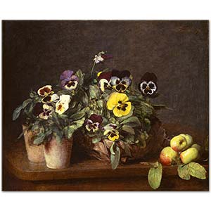 Henri Fantin Latour Hercai Menekşeli Natürmort