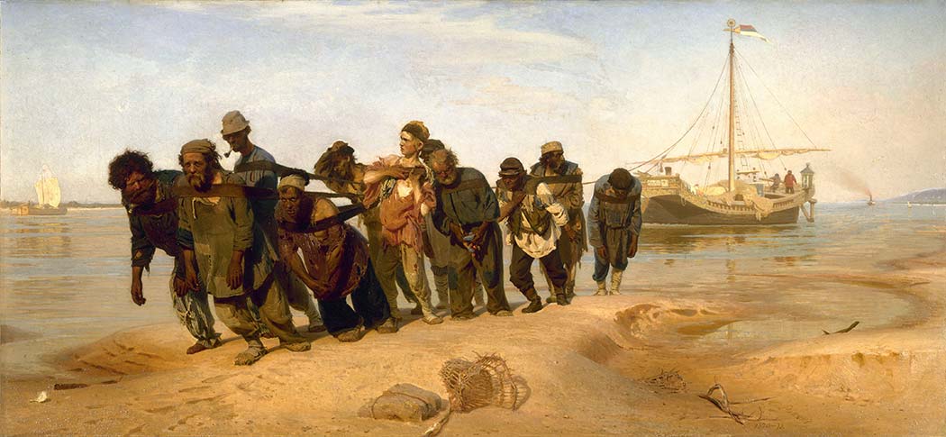 Ilya Efimovich Repin Volga Kıyısında Taşıyıcılar