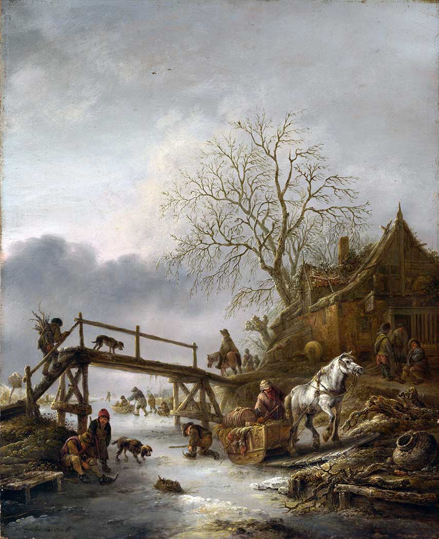 Isaac van Ostade Kar Manzarası