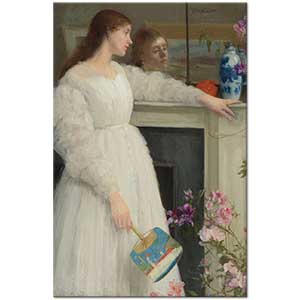 James Abbott McNeill Whistler Beyazlar İçinde Kadın
