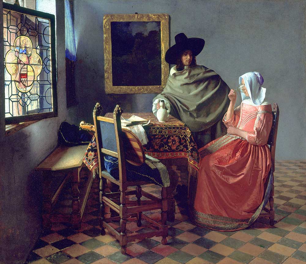 Johannes Vermeer içki içen Kadın ve Centilmen