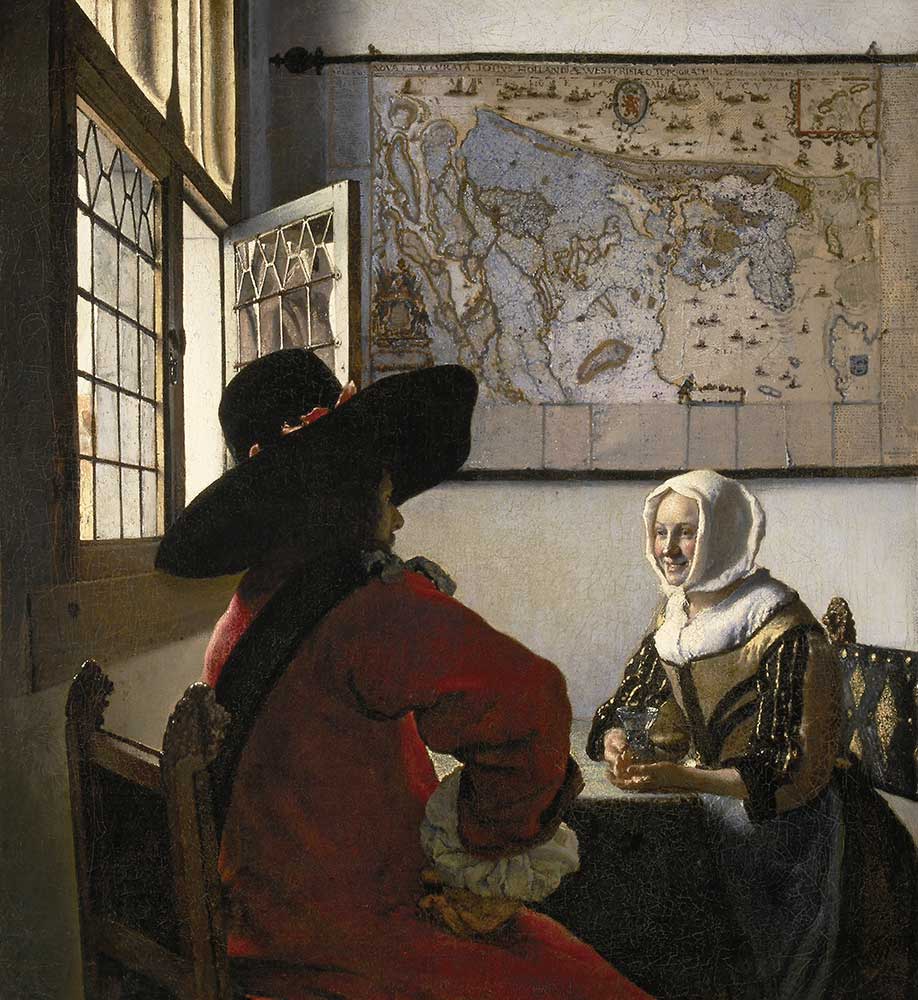 Johannes Vermeer Masa Başında Sohbet