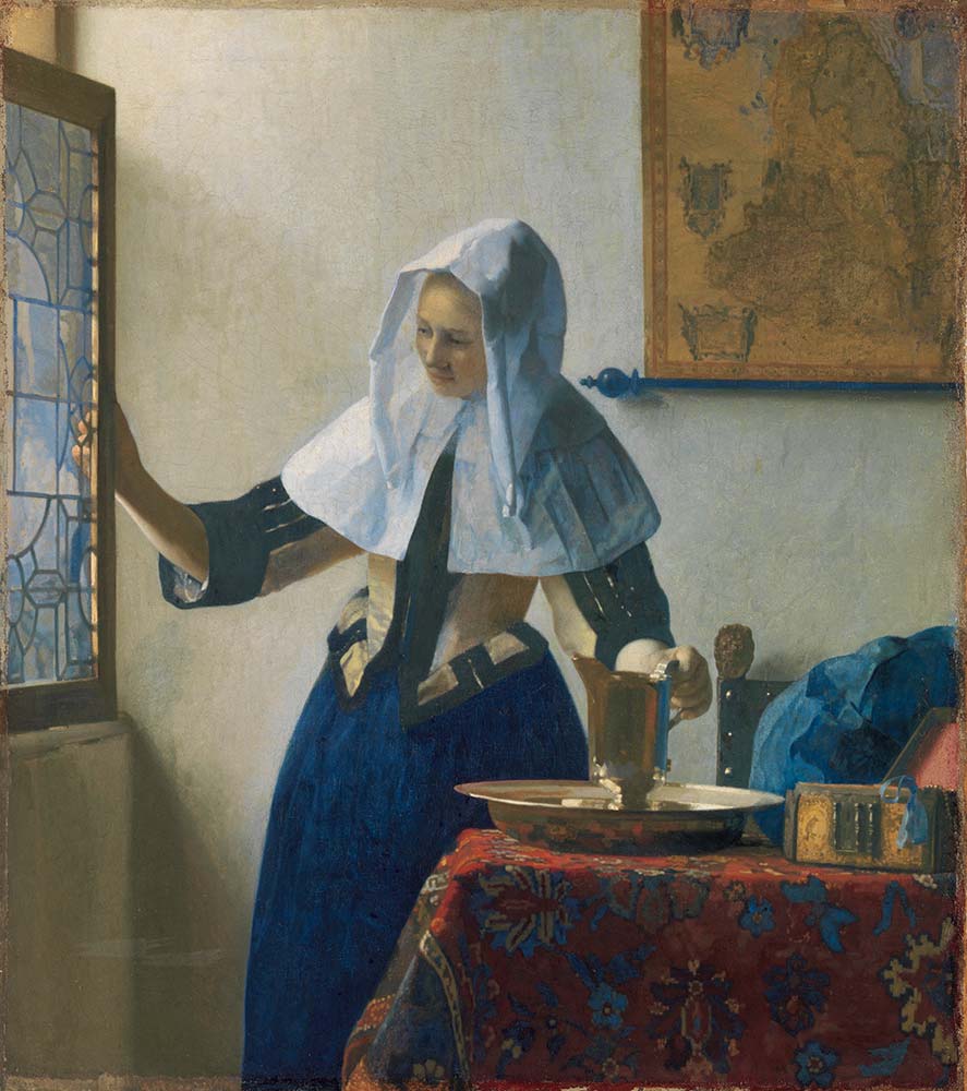 Johannes Vermeer Su Kabı ile Genç Kadın