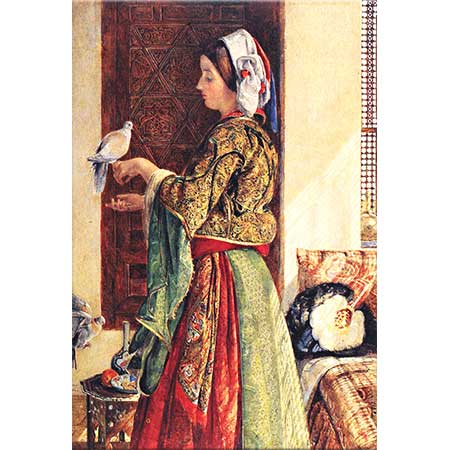 John Frederick Lewis Güvercin Besleyen Kız