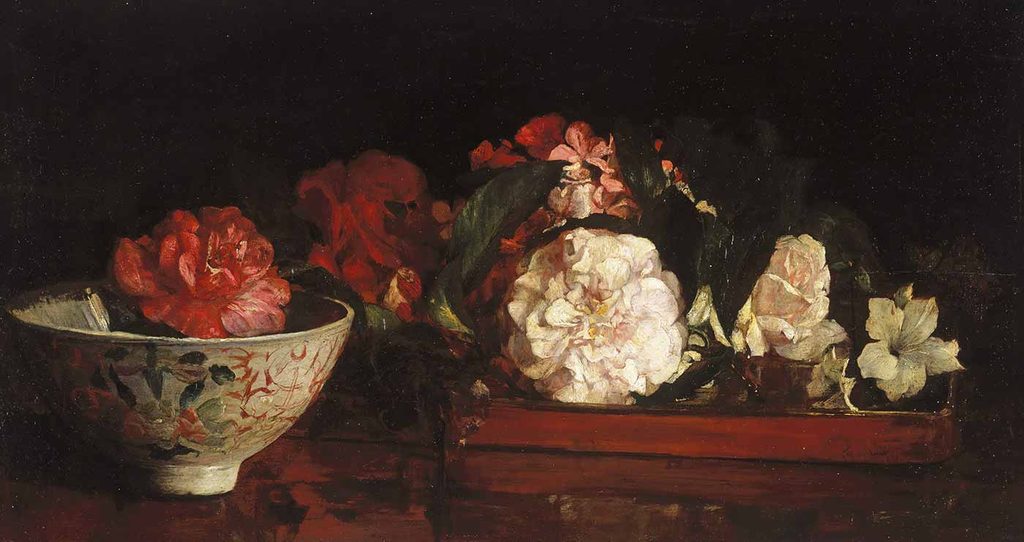 John La Farge Japon Kasesi ve Çiçekler