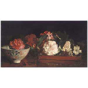 John La Farge Japon Kasesi ve Çiçekler