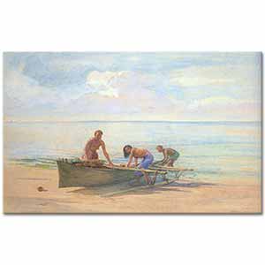 John La Farge Sandalı İten Kadınlar