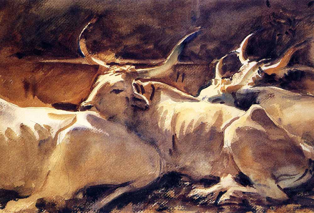 John Singer Sargent Dinlenen Öküzler