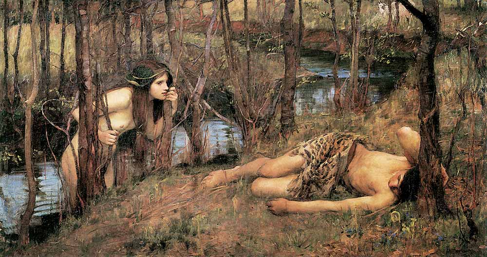 John William Waterhouse Dere Kenarında Su Perisi