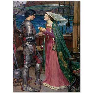 John William Waterhouse Tristan ve Isolde İksir İçerken