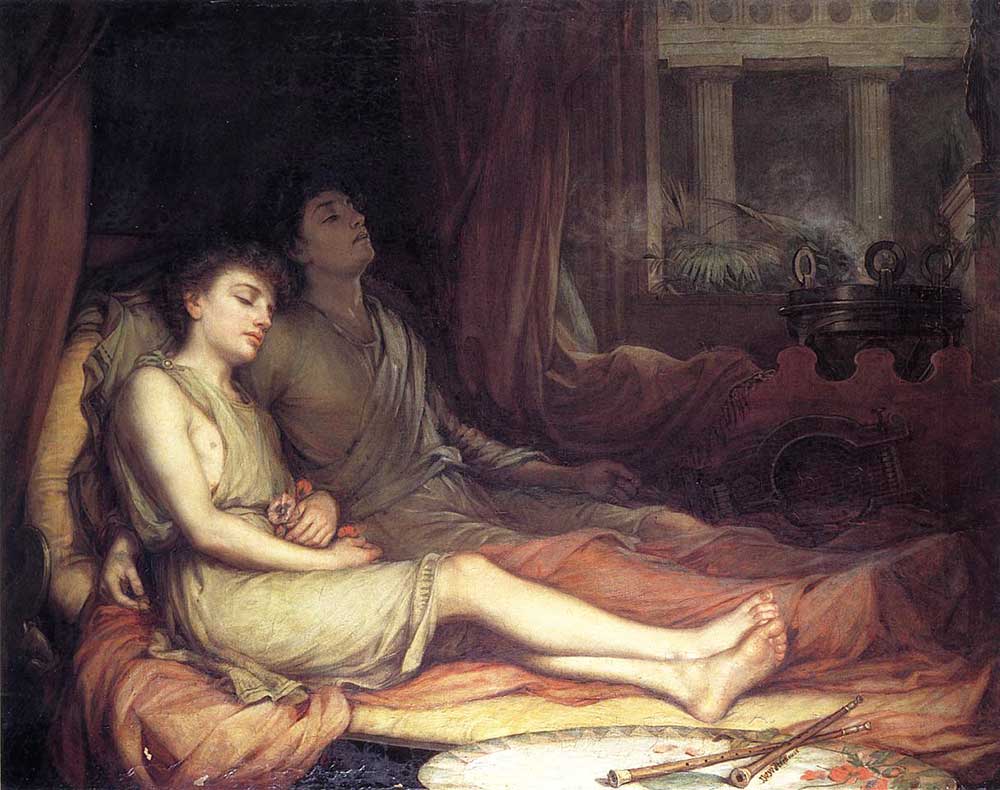 John William Waterhouse Uyuyan ve Ölen Kardeşi
