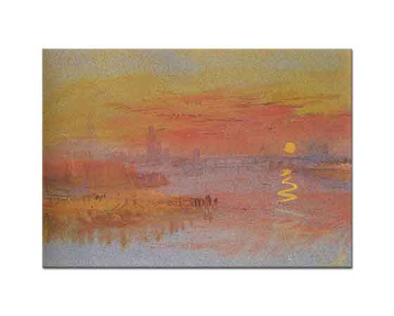 Joseph Mallord William Turner Nehir Kıyısında Günbatımı