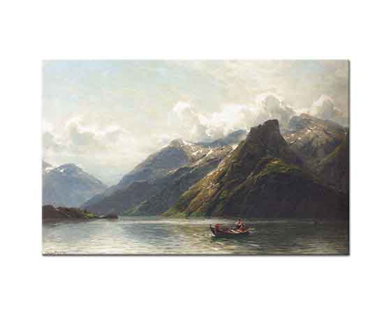 Karl August Oesterley Norveç Fiyordunda Balıkçılık