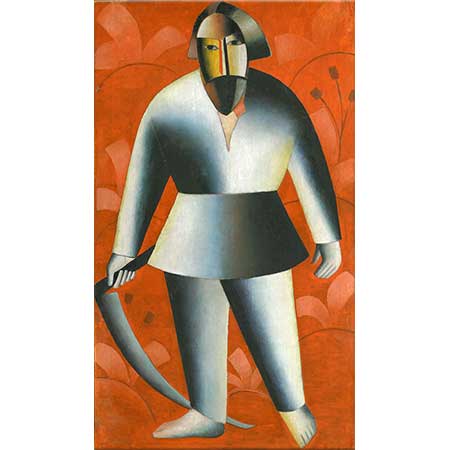 Kazimir Malevich Kırmızı Zeminde Çiftçi