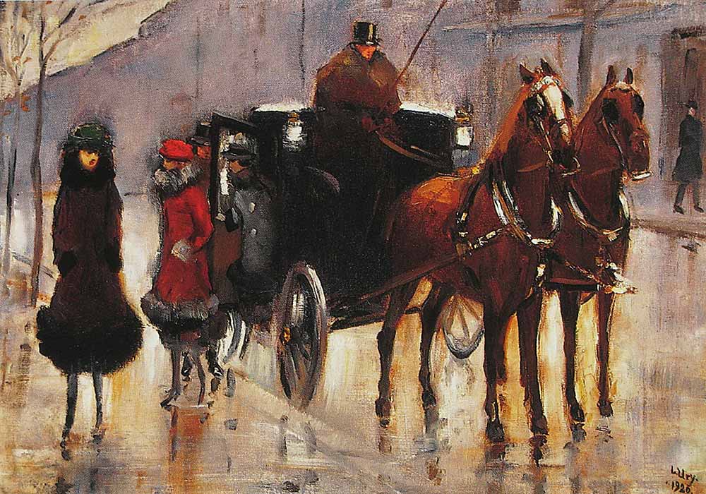 Lesser Ury Faytondan inen Kadınlar