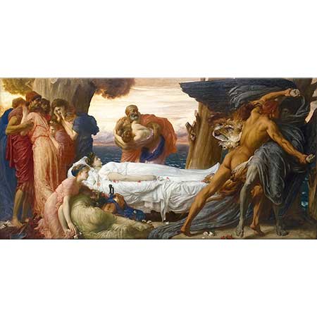 Lord Frederic Leighton Alcestis için Herkül'ün Ölümle Savaşı