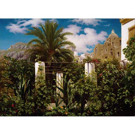 Lord Frederic Leighton Capri'de Bir Otelin Bahçesi