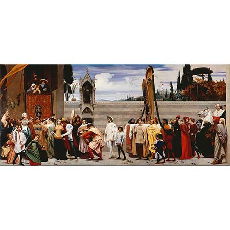 Lord Frederic Leighton Cimabue Madonnası Tören Alayı