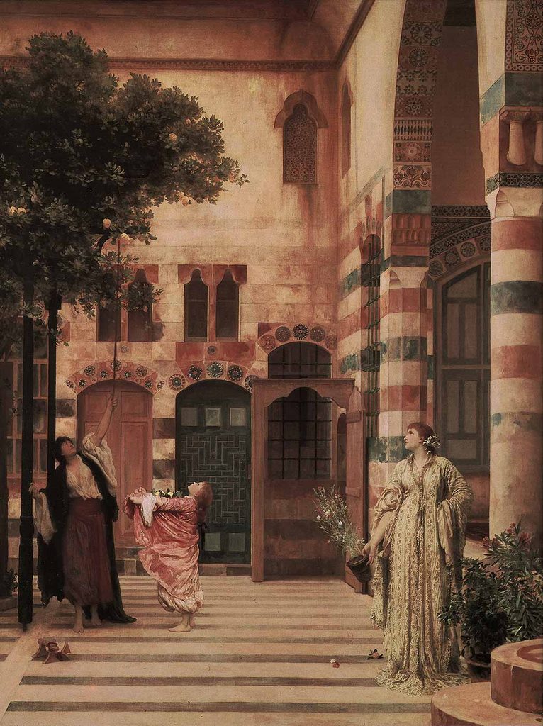 Lord Frederic Leighton Eski Şam'da Avlu