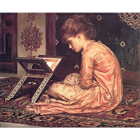 Lord Frederic Leighton Kitap Okuyan Kız