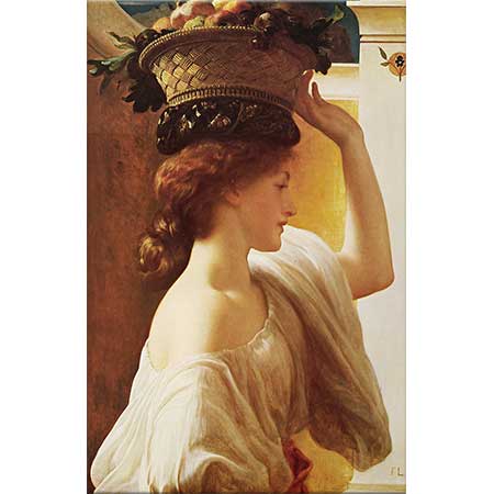 Lord Frederic Leighton Meyve Sepeti Taşıyan Kız