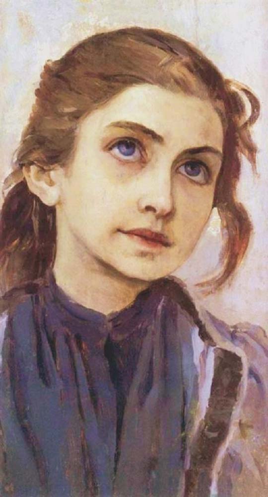 Mikhail Nesterov Genç Kız Portresi