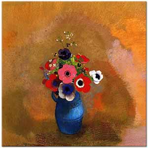 Odilon Redon Mavi Vazoda Çiçekler