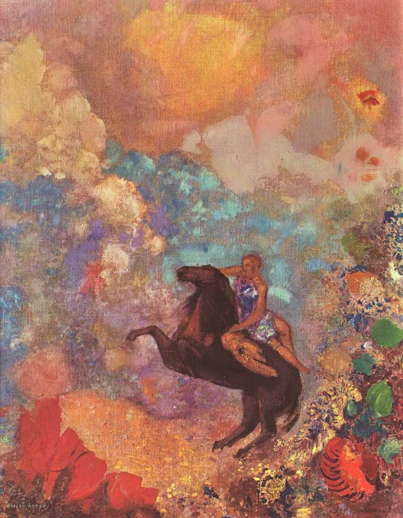 Odilon Redon Muse Pegasus Üzerinde