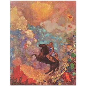 Odilon Redon Muse Pegasus Üzerinde