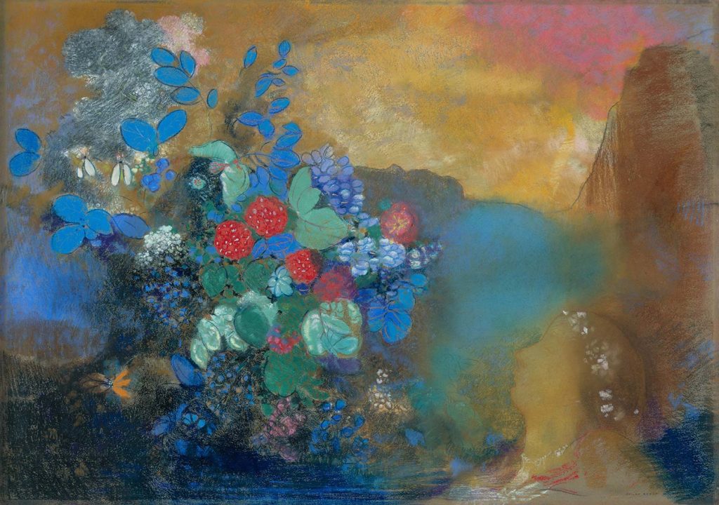 Odilon Redon Çiçekler Arasında Ophelia