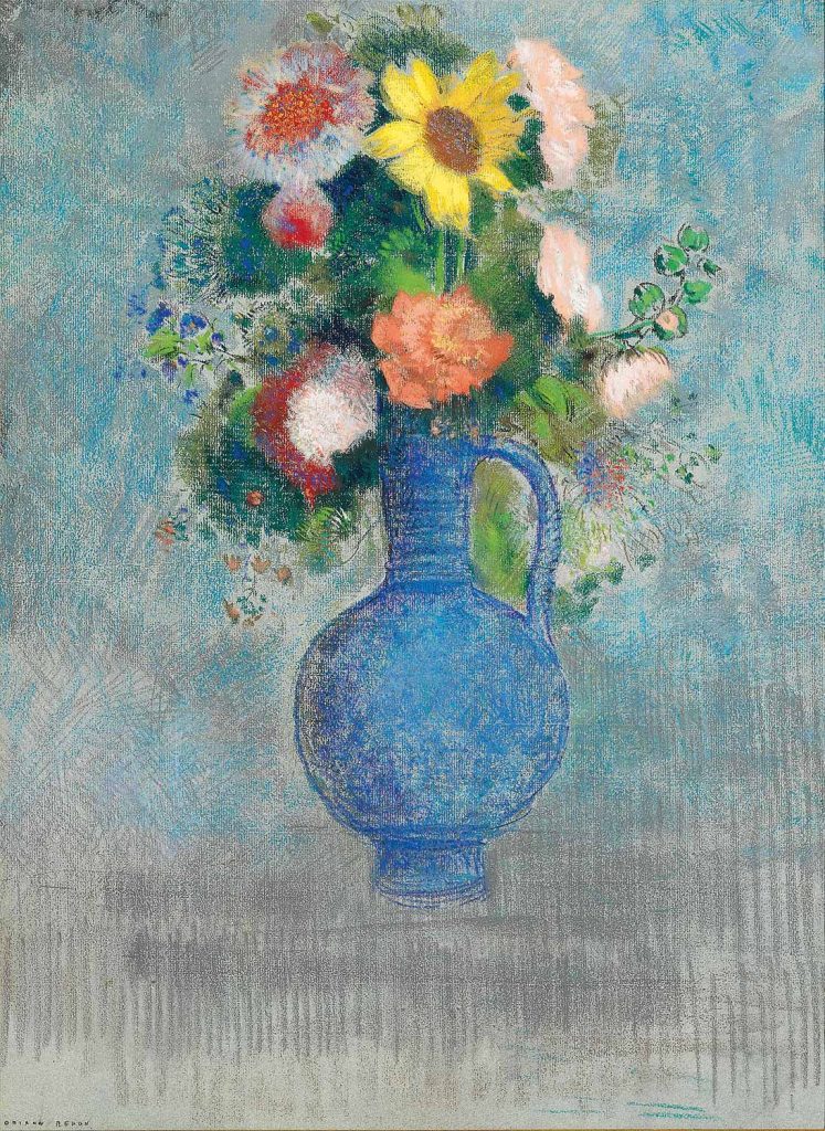 Odilon Redon Vazoda Çiçek Demeti