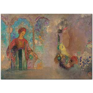 Odilon Redon Çiçekler İçinde Kadın