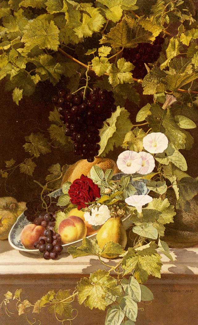 Otto Didrik Ottesen Meyve Çiçek ve Vazo
