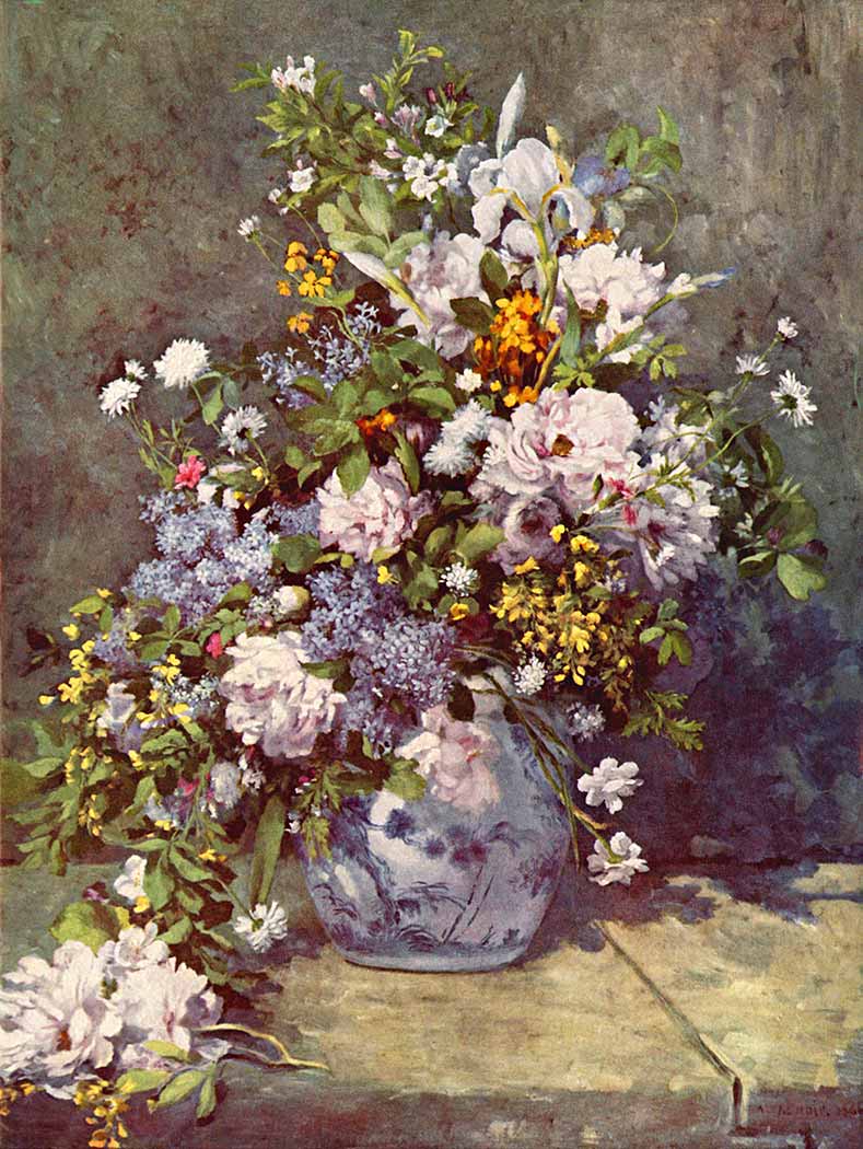 Pierre Auguste Renoir Büyük Vazoda Çiçekler
