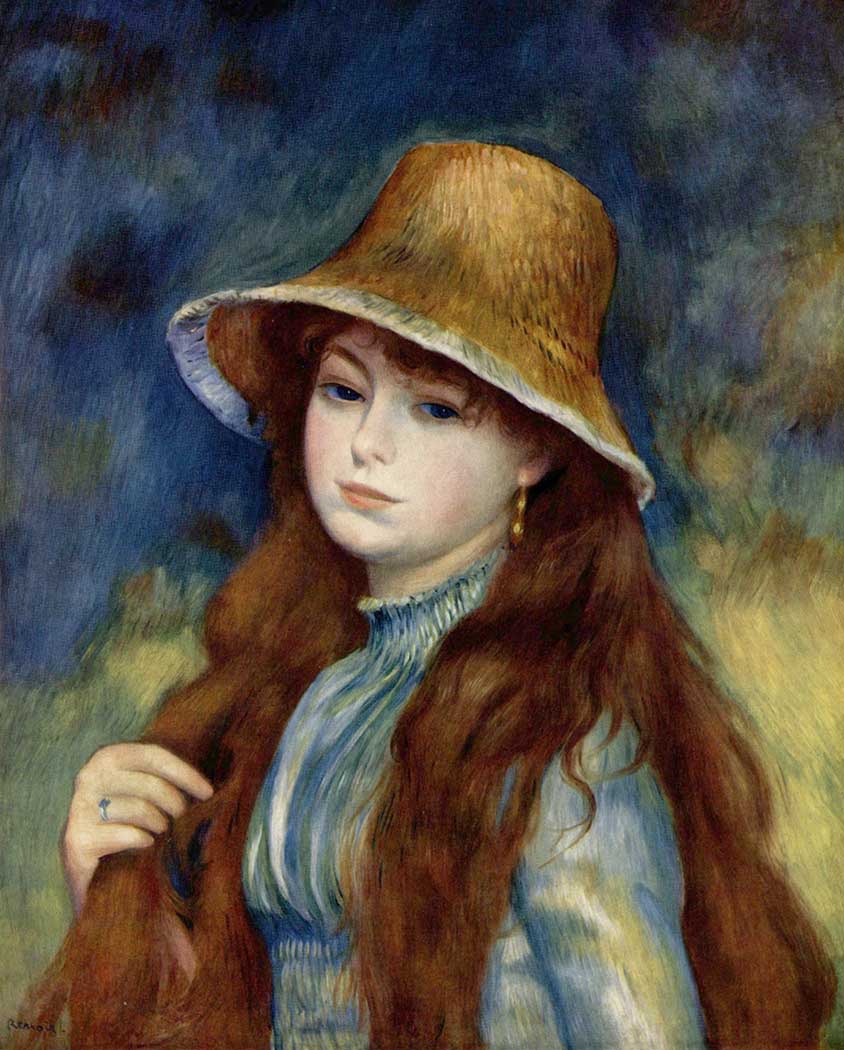 Pierre Auguste Renoir Şapkalı Kız