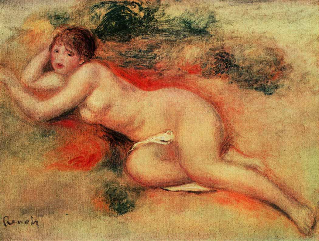 Pierre Auguste Renoir Uzanan Nü