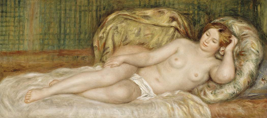 Pierre Auguste Renoir Yatakta Uzanan Nü