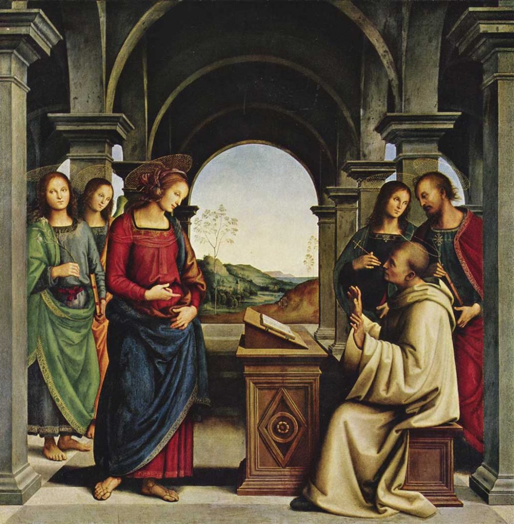 Pietro Perugino Bakire'nin Aziz Bernard'a Görünmesi