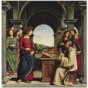 Pietro Perugino Bakire'nin Aziz Bernard'a Görünmesi