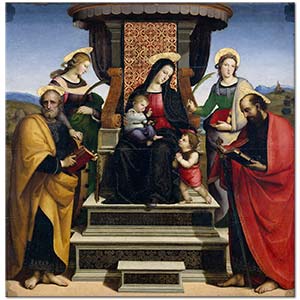 Raphael Meryem ve Çocuk İsa Azizlerle