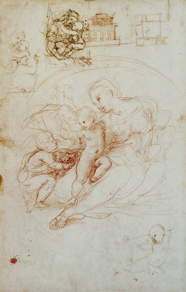 Raphael Alba Madonna'sı için Etüd