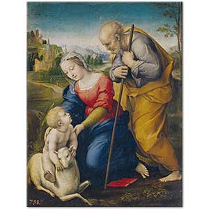 Raphael Kutsal Aile Bir Kuzu ile