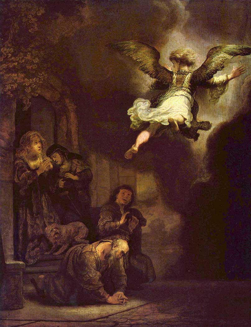 Rembrandt Başmeleğin Tobias Ailesinin Yanından Ayrılışı