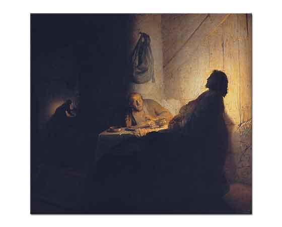 Rembrandt Isa ve Emmaus'ta Yemek