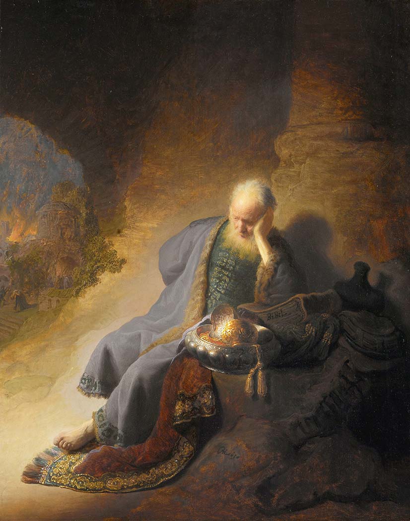 Rembrandt Kudüs'ün Harap Edilmesine Üzülen Jeremiah